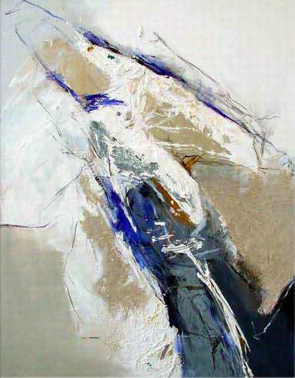 "Ohne Titel" III, 2002, 150x90 cm, Mischtechnik auf Leinwand