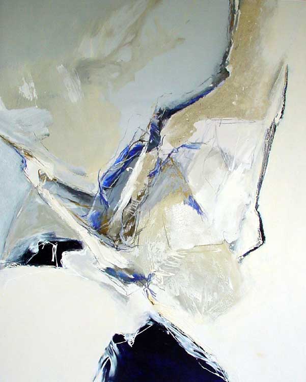 IN ARBEIT "Ohne Titel" VIII, 2002, 150x120 cm, Mischtechnik auf Leinwand