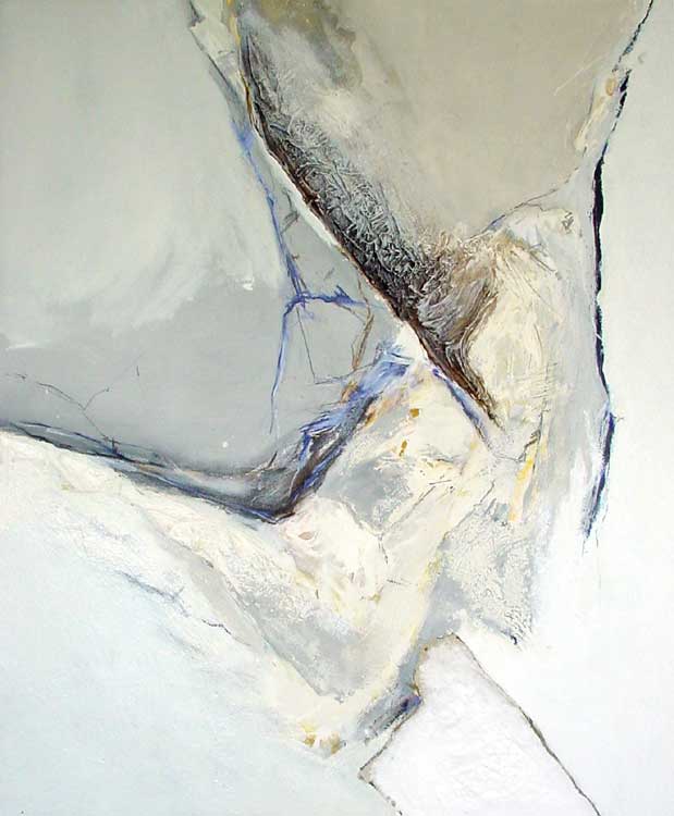 IN ARBEIT "Ohne Titel" X, 2002, 150x120 cm, Mischtechnik auf Leinwand