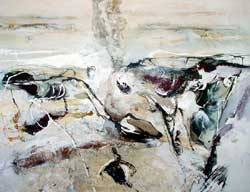 "Ohne Titel" VIII - 100x130 cm - Berlin 2005 - Mischtechnik auf Leinwand